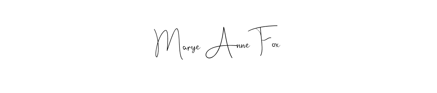 Similarly Andilay-7BmLP is the best handwritten signature design. Signature creator online .You can use it as an online autograph creator for name Marye Anne Fox. Marye Anne Fox signature style 4 images and pictures png