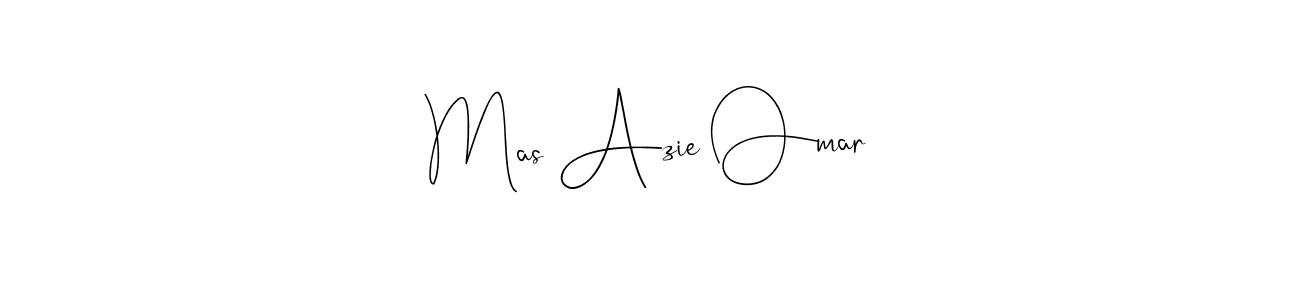 Also You can easily find your signature by using the search form. We will create Mas Azie Omar name handwritten signature images for you free of cost using Andilay-7BmLP sign style. Mas Azie Omar signature style 4 images and pictures png