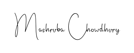 Download transparent PNG signature for name Mashruba Chowdhury styled with Andilay-7BmLP font. Ready to paste directly into PDF and Word agreements. Mashruba Chowdhury signature style 4 images and pictures png