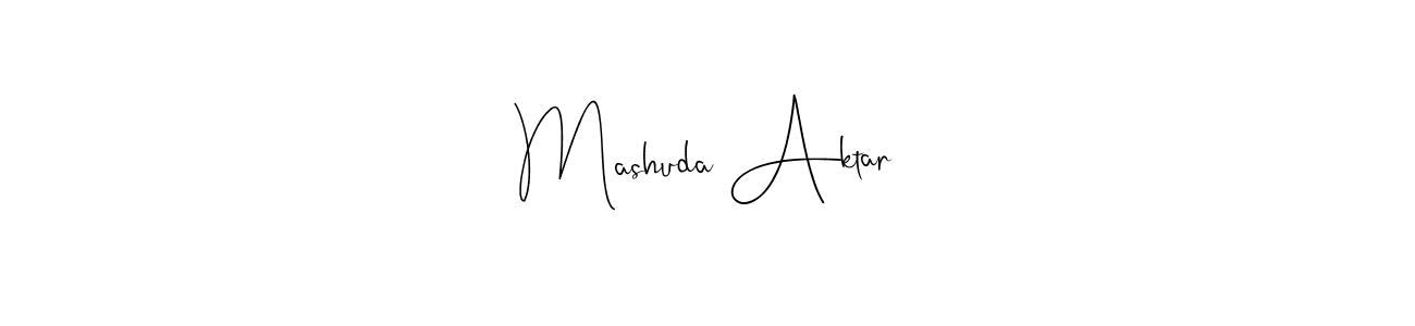How to make Mashuda Aktar signature? Andilay-7BmLP is a professional autograph style. Create handwritten signature for Mashuda Aktar name. Mashuda Aktar signature style 4 images and pictures png