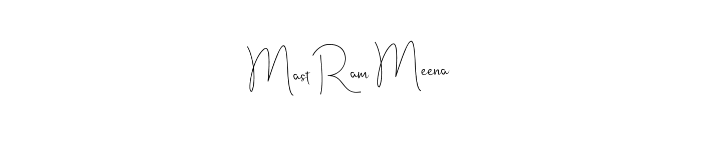 if you are searching for the best signature style for your name Mast Ram Meena. so please give up your signature search. here we have designed multiple signature styles  using Andilay-7BmLP. Mast Ram Meena signature style 4 images and pictures png