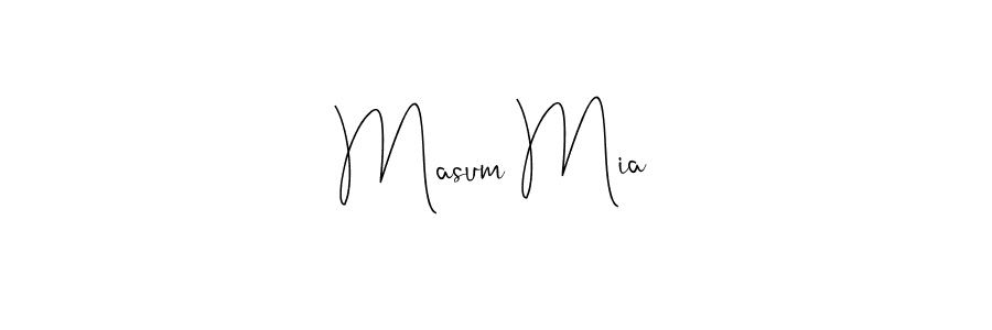 Use a signature maker to create a handwritten signature online. With this signature software, you can design (Andilay-7BmLP) your own signature for name Masum Mia. Masum Mia signature style 4 images and pictures png