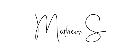 The Andilay-7BmLP font transforms the name Matheus S into an executive sign with sharp precision and distinguished character. Matheus S signature style 4 images and pictures png