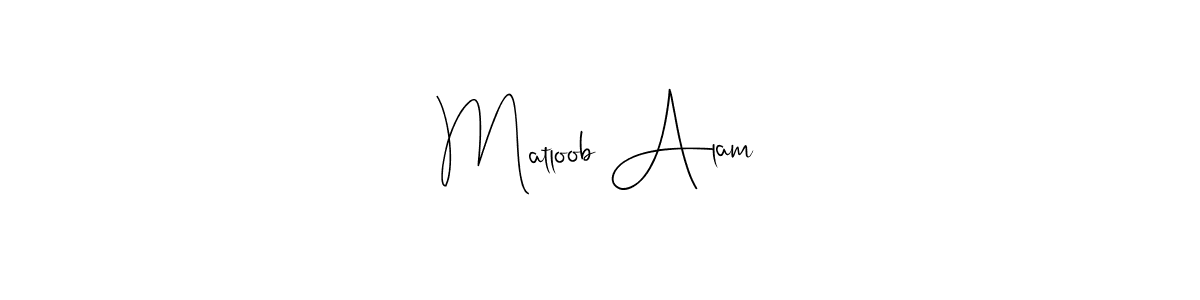 if you are searching for the best signature style for your name Matloob Alam. so please give up your signature search. here we have designed multiple signature styles  using Andilay-7BmLP. Matloob Alam signature style 4 images and pictures png