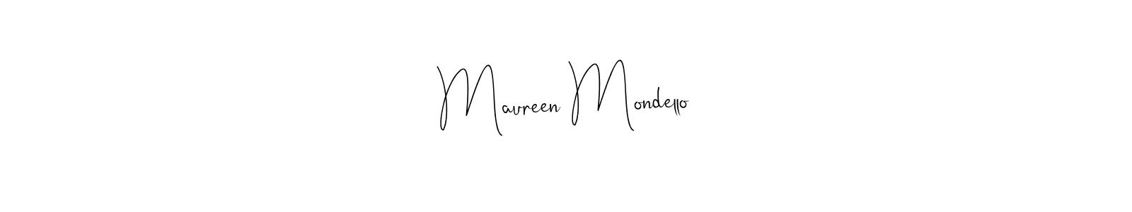 Use a signature maker to create a handwritten signature online. With this signature software, you can design (Andilay-7BmLP) your own signature for name Maureen Mondello. Maureen Mondello signature style 4 images and pictures png