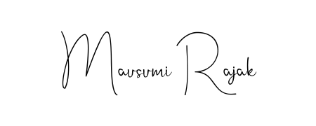The Andilay-7BmLP typeface gives name Mausumi Rajak a refined look. Suitable for certificates, diplomas, and official verification. Mausumi Rajak signature style 4 images and pictures png