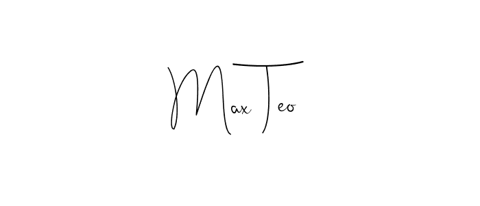 The best way (Andilay-7BmLP) to make a short signature is to pick only two or three words in your name. The name Max Teo include a total of six letters. For converting this name. Max Teo signature style 4 images and pictures png