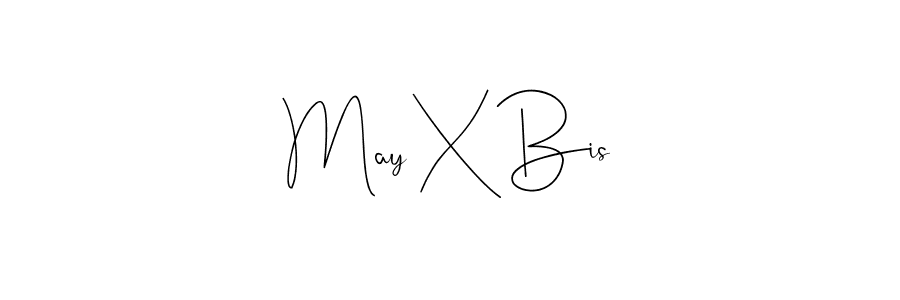 How to make May X Bis name signature. Use Andilay-7BmLP style for creating short signs online. This is the latest handwritten sign. May X Bis signature style 4 images and pictures png