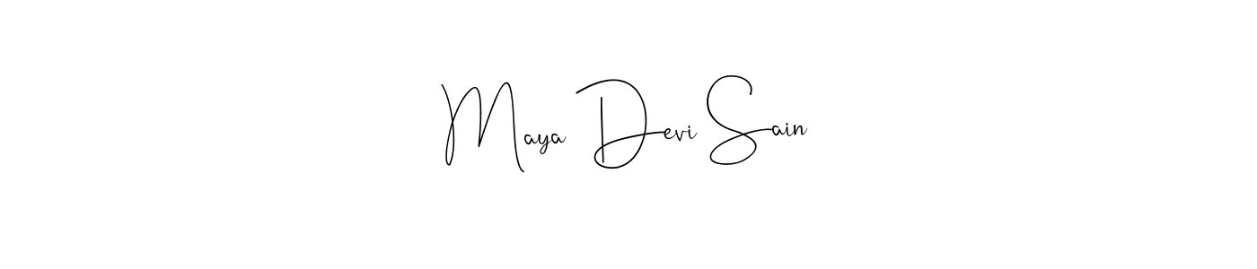 Create a beautiful signature design for name Maya Devi Sain. With this signature (Andilay-7BmLP) fonts, you can make a handwritten signature for free. Maya Devi Sain signature style 4 images and pictures png