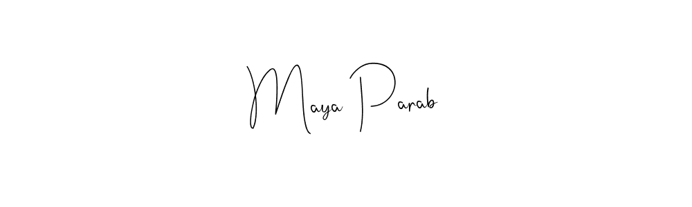 Use a signature maker to create a handwritten signature online. With this signature software, you can design (Andilay-7BmLP) your own signature for name Maya Parab. Maya Parab signature style 4 images and pictures png