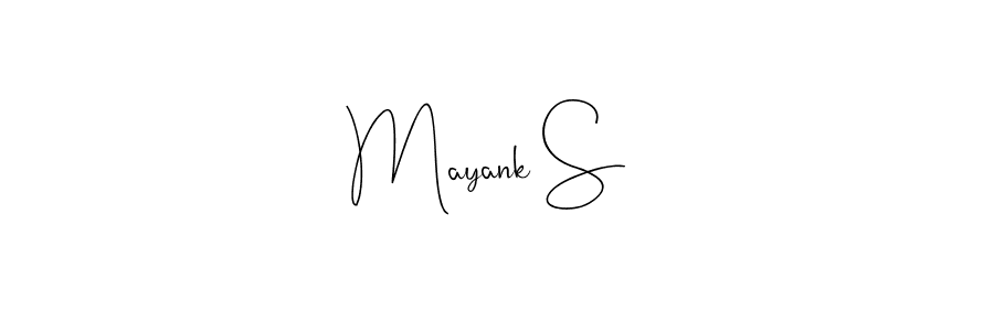 It looks lik you need a new signature style for name Mayank S . Design unique handwritten (Andilay-7BmLP) signature with our free signature maker in just a few clicks. Mayank S  signature style 4 images and pictures png