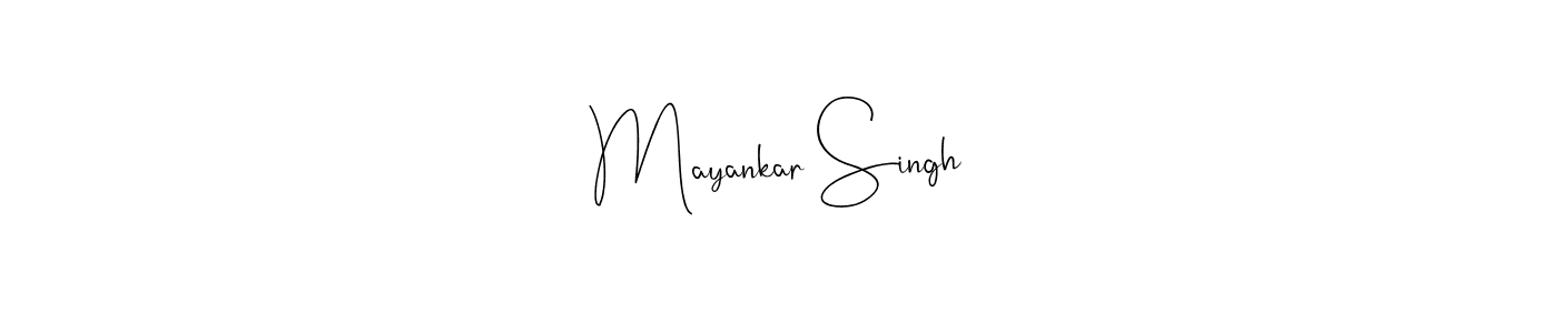 The best way (Andilay-7BmLP) to make a short signature is to pick only two or three words in your name. The name Mayankar Singh include a total of six letters. For converting this name. Mayankar Singh signature style 4 images and pictures png