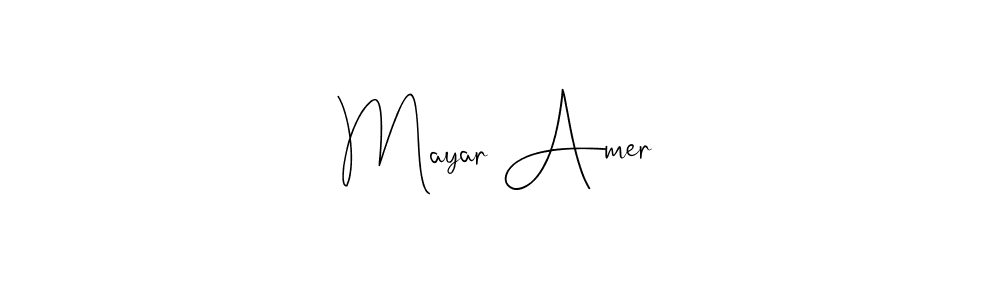 The best way (Andilay-7BmLP) to make a short signature is to pick only two or three words in your name. The name Mayar Amer include a total of six letters. For converting this name. Mayar Amer signature style 4 images and pictures png