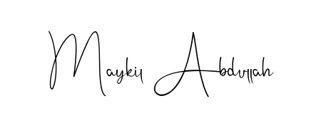 The Andilay-7BmLP font transforms the name Maykil Abdullah into an executive sign with sharp precision and distinguished character. Maykil Abdullah signature style 4 images and pictures png