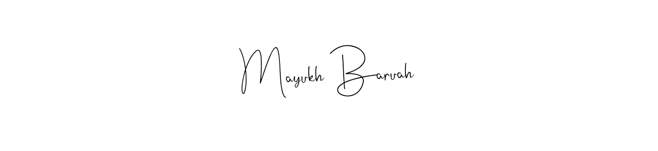 Make a beautiful signature design for name Mayukh Baruah. With this signature (Andilay-7BmLP) style, you can create a handwritten signature for free. Mayukh Baruah signature style 4 images and pictures png