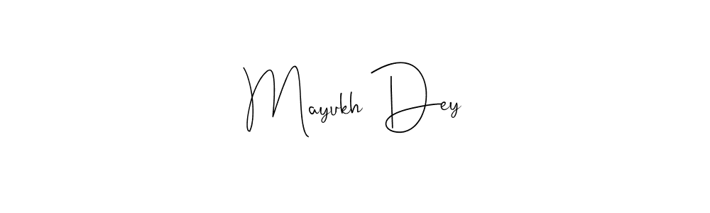 Also we have Mayukh Dey name is the best signature style. Create professional handwritten signature collection using Andilay-7BmLP autograph style. Mayukh Dey signature style 4 images and pictures png