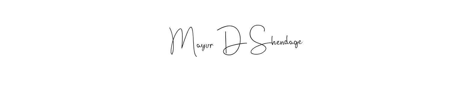 Make a beautiful signature design for name Mayur D Shendage. Use this online signature maker to create a handwritten signature for free. Mayur D Shendage signature style 4 images and pictures png