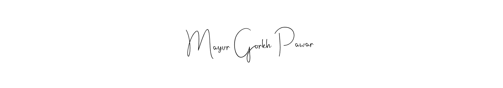 It looks lik you need a new signature style for name Mayur Gorkh Pawar. Design unique handwritten (Andilay-7BmLP) signature with our free signature maker in just a few clicks. Mayur Gorkh Pawar signature style 4 images and pictures png