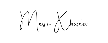 Make a beautiful signature design for name Mayur Khasdev. Use this online signature maker to create a handwritten signature for free. Mayur Khasdev signature style 4 images and pictures png