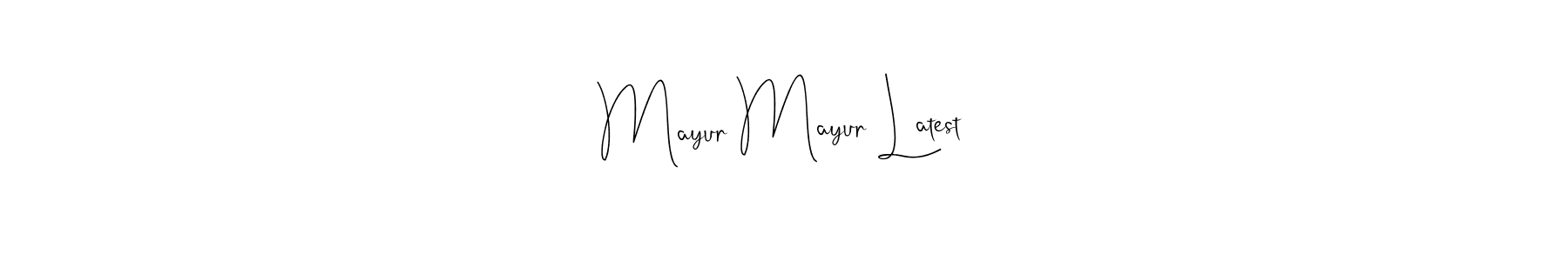 Andilay-7BmLP is a professional signature style that is perfect for those who want to add a touch of class to their signature. It is also a great choice for those who want to make their signature more unique. Get Mayur Mayur Latest name to fancy signature for free. Mayur Mayur Latest signature style 4 images and pictures png