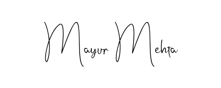 Get inspired by this graceful Andilay-7BmLP signature style for name Mayur Mehta. Smooth loops and balanced proportions for everyday use. Mayur Mehta signature style 4 images and pictures png