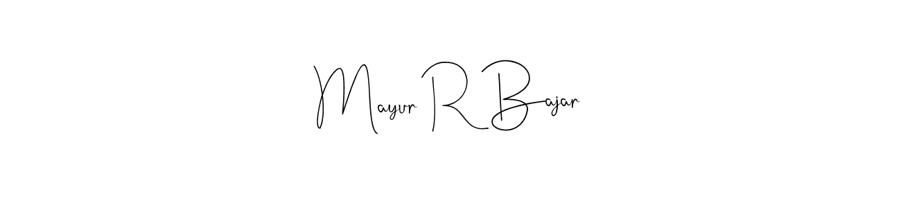 Also You can easily find your signature by using the search form. We will create Mayur R Bajar name handwritten signature images for you free of cost using Andilay-7BmLP sign style. Mayur R Bajar signature style 4 images and pictures png