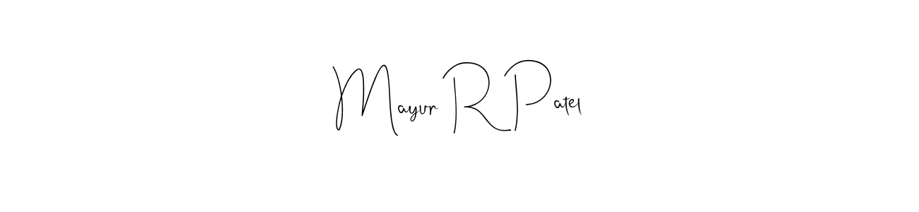 Also You can easily find your signature by using the search form. We will create Mayur R Patel name handwritten signature images for you free of cost using Andilay-7BmLP sign style. Mayur R Patel signature style 4 images and pictures png
