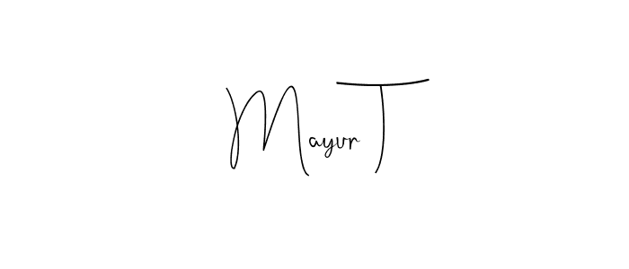 This is the best signature style for the Mayur T name. Also you like these signature font (Andilay-7BmLP). Mix name signature. Mayur T signature style 4 images and pictures png