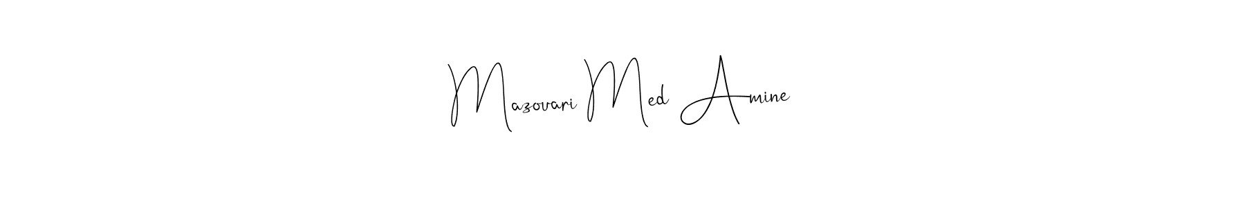 It looks lik you need a new signature style for name Mazouari Med Amine. Design unique handwritten (Andilay-7BmLP) signature with our free signature maker in just a few clicks. Mazouari Med Amine signature style 4 images and pictures png