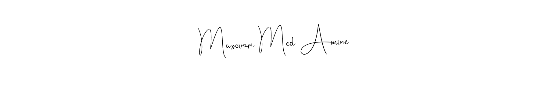 It looks lik you need a new signature style for name Mazouari Med Amine. Design unique handwritten (Andilay-7BmLP) signature with our free signature maker in just a few clicks. Mazouari Med Amine signature style 4 images and pictures png