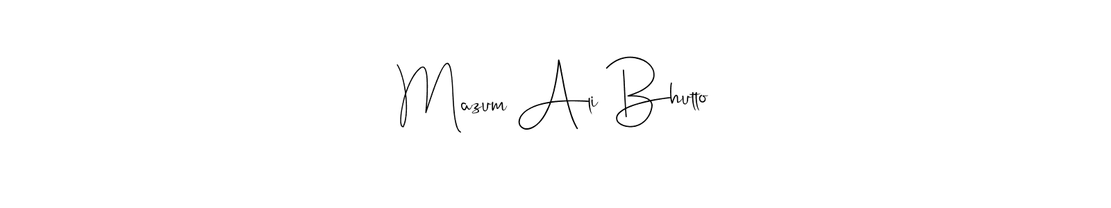if you are searching for the best signature style for your name Mazum Ali Bhutto. so please give up your signature search. here we have designed multiple signature styles  using Andilay-7BmLP. Mazum Ali Bhutto signature style 4 images and pictures png