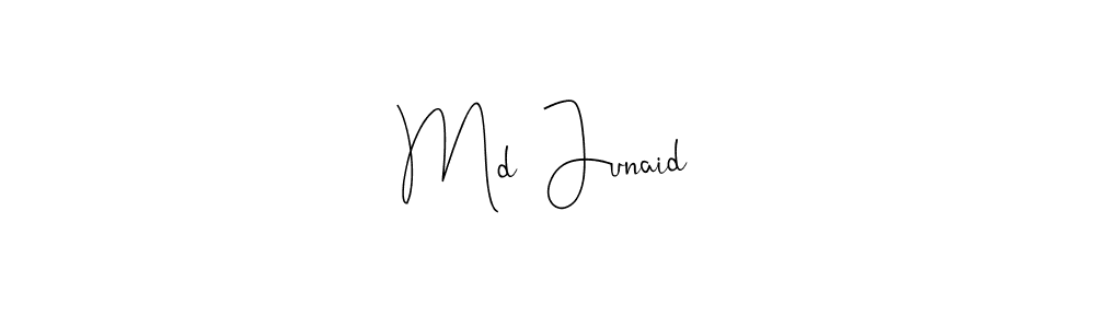 Use a signature maker to create a handwritten signature online. With this signature software, you can design (Andilay-7BmLP) your own signature for name Md  Junaid. Md  Junaid signature style 4 images and pictures png