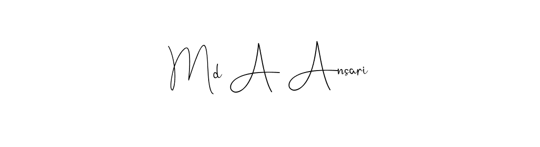 You should practise on your own different ways (Andilay-7BmLP) to write your name (Md A Ansari) in signature. don't let someone else do it for you. Md A Ansari signature style 4 images and pictures png