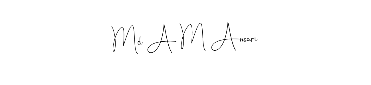This is the best signature style for the Md A M Ansari name. Also you like these signature font (Andilay-7BmLP). Mix name signature. Md A M Ansari signature style 4 images and pictures png