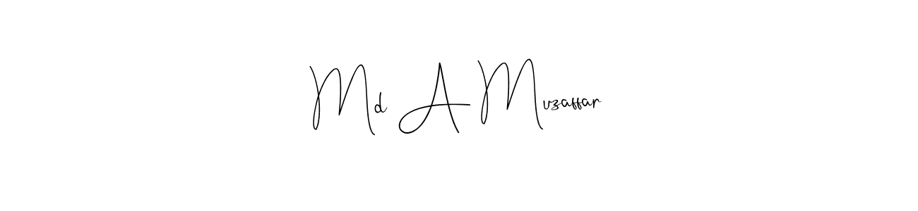 Make a beautiful signature design for name Md A Muzaffar. Use this online signature maker to create a handwritten signature for free. Md A Muzaffar signature style 4 images and pictures png