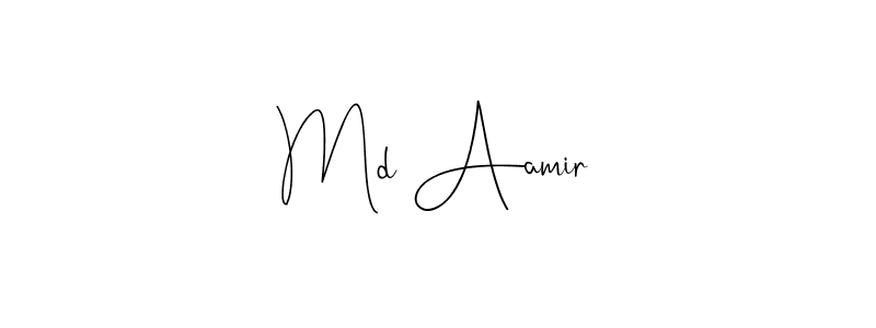 Create a beautiful signature design for name Md Aamir. With this signature (Andilay-7BmLP) fonts, you can make a handwritten signature for free. Md Aamir signature style 4 images and pictures png