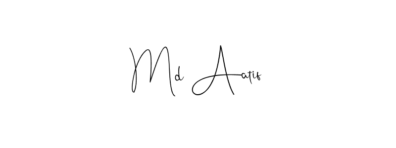 if you are searching for the best signature style for your name Md Aatif. so please give up your signature search. here we have designed multiple signature styles  using Andilay-7BmLP. Md Aatif signature style 4 images and pictures png