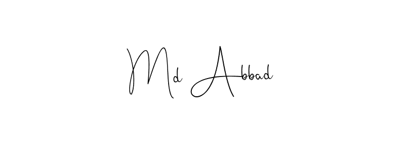 Make a beautiful signature design for name Md Abbad. Use this online signature maker to create a handwritten signature for free. Md Abbad signature style 4 images and pictures png