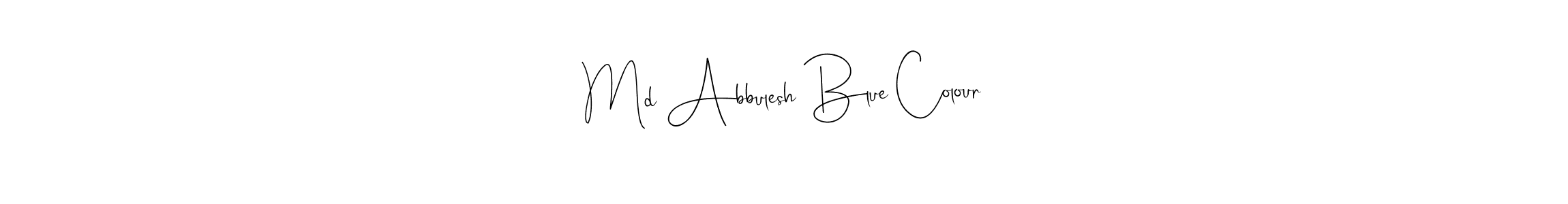 Design your own signature with our free online signature maker. With this signature software, you can create a handwritten (Andilay-7BmLP) signature for name Md Abbulesh Blue Colour. Md Abbulesh Blue Colour signature style 4 images and pictures png
