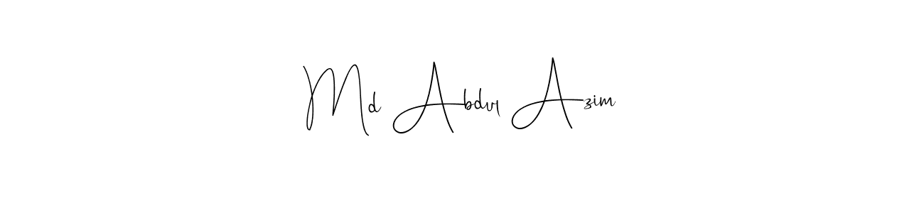 Use a signature maker to create a handwritten signature online. With this signature software, you can design (Andilay-7BmLP) your own signature for name Md Abdul Azim. Md Abdul Azim signature style 4 images and pictures png
