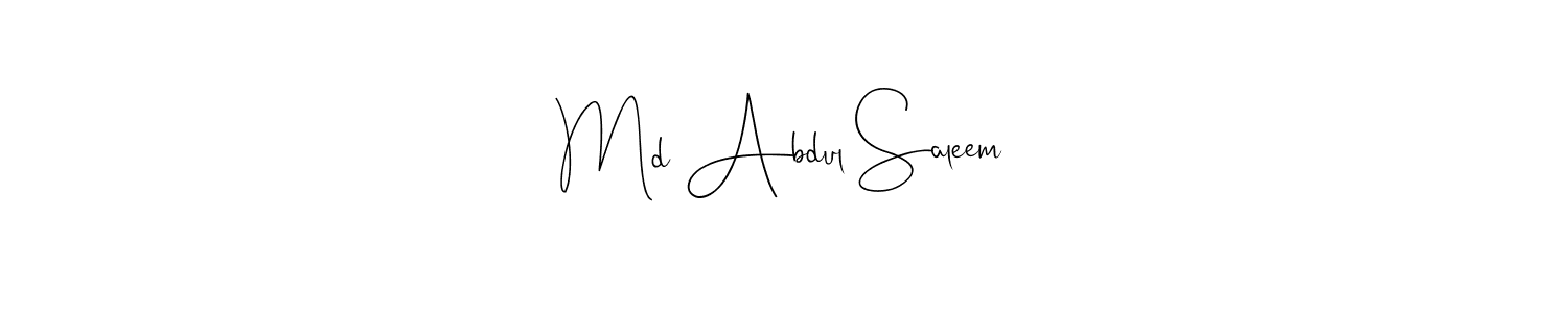 Also You can easily find your signature by using the search form. We will create Md Abdul Saleem name handwritten signature images for you free of cost using Andilay-7BmLP sign style. Md Abdul Saleem signature style 4 images and pictures png