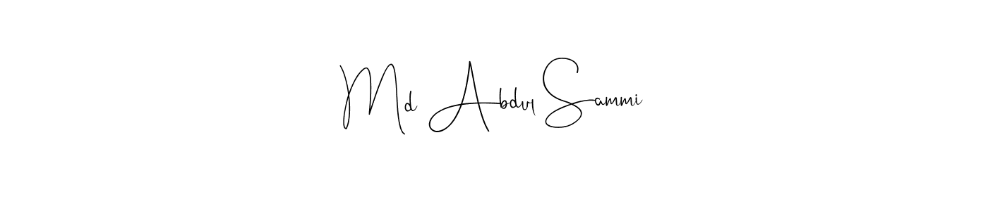 How to make Md Abdul Sammi name signature. Use Andilay-7BmLP style for creating short signs online. This is the latest handwritten sign. Md Abdul Sammi signature style 4 images and pictures png