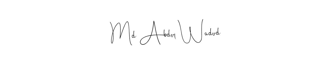 You can use this online signature creator to create a handwritten signature for the name Md Abdul Wadud. This is the best online autograph maker. Md Abdul Wadud signature style 4 images and pictures png