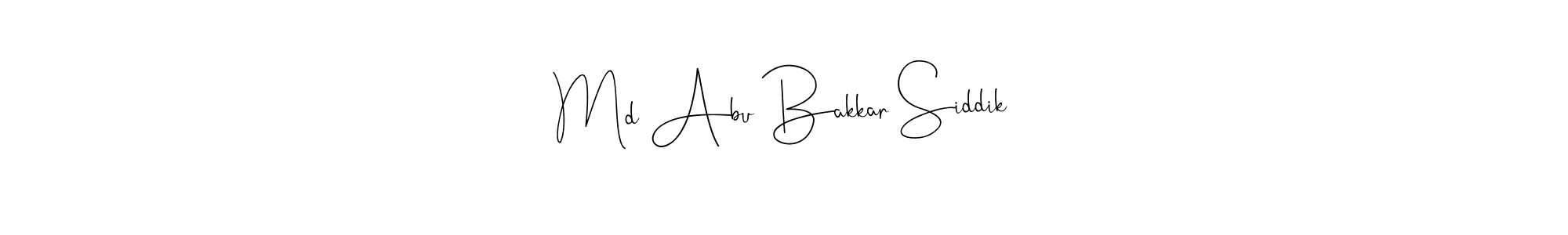 You should practise on your own different ways (Andilay-7BmLP) to write your name (Md Abu Bakkar Siddik) in signature. don't let someone else do it for you. Md Abu Bakkar Siddik signature style 4 images and pictures png