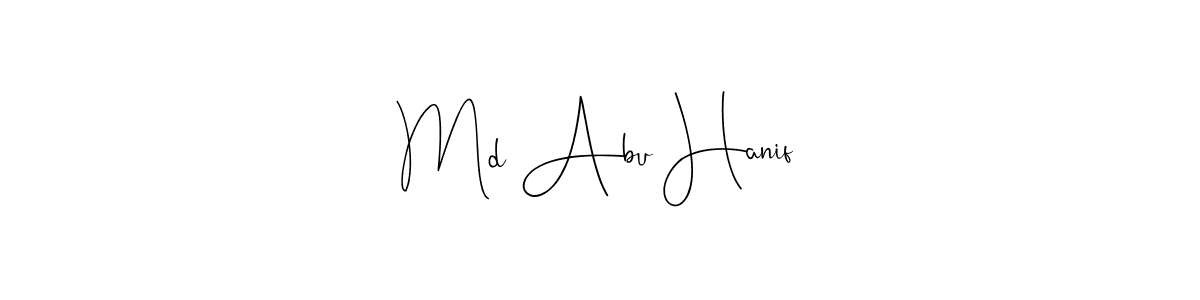 How to make Md Abu Hanif signature? Andilay-7BmLP is a professional autograph style. Create handwritten signature for Md Abu Hanif name. Md Abu Hanif signature style 4 images and pictures png