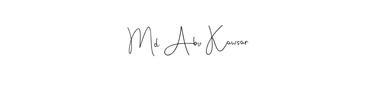 Use a signature maker to create a handwritten signature online. With this signature software, you can design (Andilay-7BmLP) your own signature for name Md Abu Kawsar. Md Abu Kawsar signature style 4 images and pictures png