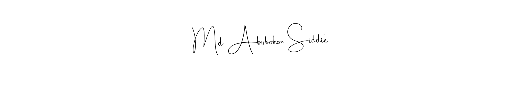 You can use this online signature creator to create a handwritten signature for the name Md Abubokor Siddik. This is the best online autograph maker. Md Abubokor Siddik signature style 4 images and pictures png