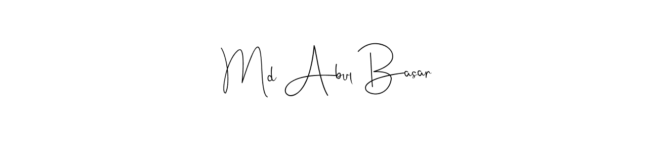 Design your own signature with our free online signature maker. With this signature software, you can create a handwritten (Andilay-7BmLP) signature for name Md Abul Basar. Md Abul Basar signature style 4 images and pictures png