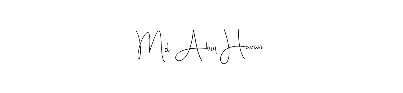 The best way (Andilay-7BmLP) to make a short signature is to pick only two or three words in your name. The name Md Abul Hasan include a total of six letters. For converting this name. Md Abul Hasan signature style 4 images and pictures png
