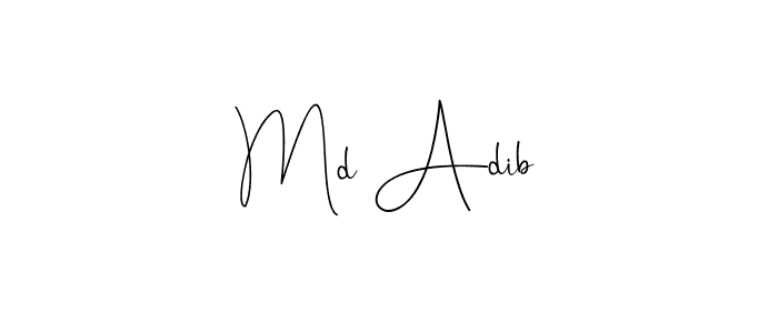 It looks lik you need a new signature style for name Md Adib. Design unique handwritten (Andilay-7BmLP) signature with our free signature maker in just a few clicks. Md Adib signature style 4 images and pictures png